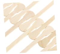 Homoyoyo 100 pièces Bâtons Bois pour Épilation Cire Chaude et Froide Spatules Bois Naturel Applicateurs Dépilatoires Arrondis Usage Professionnel et Maison