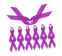 Homoyoyo 100 Pièces Broches Ruban Satin avec Épingles de Sécurité Broches de Sensibilisation Au Cancer Du Pancréas Violence Domestique Accessoires et Élégants pour Événements Caritatifs