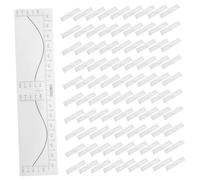 Homoyoyo 100 Pièces Brow Mapping Ruler Stickers Disposable Adhesive Eyebrow Measuring Tool For Symmetrical Shaping Easy Use For Beginners And Professional Tattoo Makeup