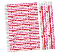 Homoyoyo 100 Pièces Crayons Hb Bois Motif Cœur avec Gomme Crayons Multi-fonctions Ergonomiques pour Examen et Écriture Étudiante Qualité Peuplier Style Mixte