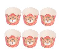 Homoyoyo 100 Pièces Cupcake Cups Paper Baking Supply Year Tiger Year Baking Holders For Birthdays And Parties