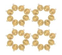 Homoyoyo 100 Pièces décoration suspendue pendentif rétro Charmes de porte-clés Bijoux faisant des pendentifs Supplies de bijoux Charmes métalliques Décor de bricolage Golden