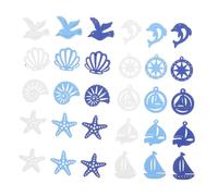 Homoyoyo 100 pièces Découpes Nautiques Thème Plage pour DIY Créations Étoiles de Mer et Coquillages Méditerranéens Décoration Bord de Mer Polyvalente pour Salle Fête et Chambre Garçon