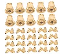 Homoyoyo 100 pièces Fermoirs Poussoir Boucle Oreille Acier Inoxydable Doré Bouchons Arrière Antidérapants pour Création et Remplacement Bijoux Femme