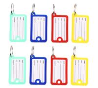 Homoyoyo 100 pièces Lot de Étiquettes Clés Colorées avec Anneaux Robustes Pratiques pour Identification Organisation Bagages et Noms Animaux