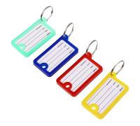 Homoyoyo 100 pièces Lot de Étiquettes Clés Colorées Plastiques Résistantes Porte-noms Réutilisables pour Identification et Classement Polyvalent