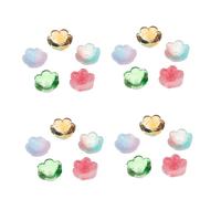 Homoyoyo 100 Pièces Perles Verre Forme Clochette Dégradé Coloré Perles Fleur DIY pour Bracelets Colliers Résistantes et Brillantes Motif Symbolique Création Bijoux Personnalisée