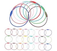Homoyoyo 100 pièces Porte-clés Fil Métallique Multifonction pour DIY Anneaux Câble Inox Couleur Mixte Accessoires pour Clés Bagages Sacs Camping et Randonnée