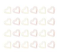 Homoyoyo 100 Pièces Trombones de Cœur, Marque-page en Métal Électroplaqué, pour Maintenir Fermement Papiers et Photos, École et Bureau, Garçon et Filles et Collègues