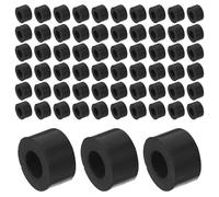 Homoyoyo 100 Rondelles Anti-Vibrations en Caoutchouc Noir Diamètre Extérieur 12 MM Diamètre Intérieur 6 MM Épaisseur 7 MM Amortisseurs de Vibrations pour Machines Isolation Bruit