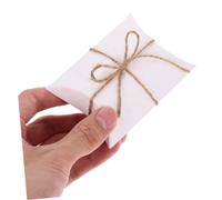 Homoyoyo 100pièces Boîtes à Bonbons Oreiller Papier Kraft Pour Dragées Biscuits De Mariage Et Anniversaire