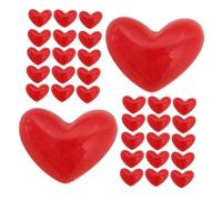 Homoyoyo 100pièces Breloques Cœur Résine Perles Cœur Plat Pour Bijoux Fait Main Colliers Et Bracelets Accessoires Scrapbooking Idées Cadeaux Saint-valentin