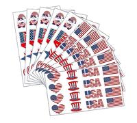 Homoyoyo 10feuilles Autocollants Tatouages Drapeau Américain Autocollants Corps Pour Fête De Indépendance Tatouages Faciaux Décoratifs