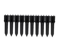 Homoyoyo 10Pcs Piquets De Sol 16x3 pour Lampes Torches Solaire en Plastique - Piquets De Lumière pour Jardin Et Chemins - Lampes Torches De Paysage Noir