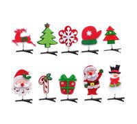 Homoyoyo 10pièces Barrettes à Cheveux De Noël Barrettes De Noël Pour Garçon Fille Courts Ou Longs Bouclés Ou Lisses