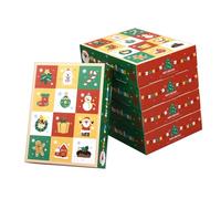 Homoyoyo 10pièces Boîte Cadeau de Noël Vide Lot pour Cadeaux Invités Boîte à Bonbons Compartimentée pour Fêtes et Réunions