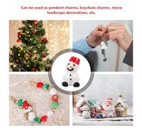 Homoyoyo 10pièces Breloques Résine De Bonhomme De Décorations De Noël Miniatures Accessoires Pour Villages De Noël