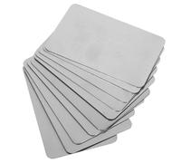 Homoyoyo 10pièces Cartes De Visite Vierges Métal Argenté Pour Personnaliser Avec Gravure Nom Pour Image Professionnelle