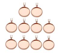 Homoyoyo 10pièces Lot De Pendentifs Ronds à Suspendre Plateau Pendentif Pour Bijoux Diy Plaque à Suspendre Pour Création De Bijoux or Rose Intérieur