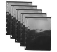Homoyoyo 10pièces Pages Album pour Timbres à Recto Verso Pochette à Feuilles Mobiles pour Timbres Et Documents De Monnaie Noir Lot