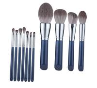 Homoyoyo 11 pièces Kit Pinceaux Maquillage avec Poils Denses Fibres Synthétiques Souples Manche Bois Confortable pour Débutants Complet pour Maquillage des Yeux et Visage et Facile à