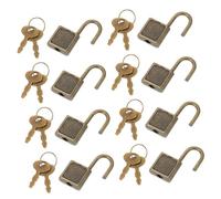 Homoyoyo 12 Ensembles Mini Metal Padlocks With Keys Vintage Pirate Chest Lock Set For Treasure Hunt Games Halloween Parties And Decorative Use Sturdy Construction