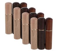 Homoyoyo 12 Étuis à Aiguilles en Bois Naturel - Porte-cure-dents Polyvalent en Noyer Noir, Bois D’acajou et Ébène - 12 Pièces pour Couture, Broderie, Loisirs Créatifs et Rangement