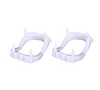 Homoyoyo 12 Pcs Caps Dents De Loup- Blanches pour Accessoire De Costume Halloween Et Fête Thématique