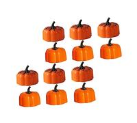 Homoyoyo 12 Pièces Bougies Citrouille LED sans Flamme Décoratives pour Halloween Lampes Citrouille Électroniques Sécurisées pour Fête et Décoration Extérieure