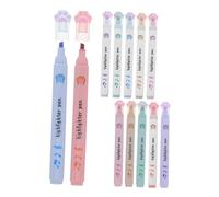 Homoyoyo 12 pièces Cat Paw Highlighter Pens Set Pastel Colors Waterbased Ink No Smudge Fun Markers For Students Women Smooth Precise School Office Supplies