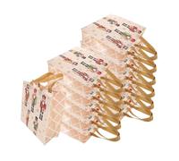 Homoyoyo 12 Pièces Lot de Papier à Poignée Casse-Noisette pour Friandises de Noël Sacs Cadeaux Festifs Réutilisables pour Fête Emballage Douceurs Polyvalent
