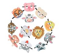 Homoyoyo 12 Pièces Masque D'animaux Feutre Enfant Zoo Masques Dessin Animé Faire La Fête Panda Masques Décor De Panda Masque De Panda Animaux En Mousse Masques