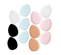 Homoyoyo 12 pièces Mini Triangular Finger Powder Puff For Makeup Foundation Application Portable Soft Pressed Powder Puff Set For Face Mixed Colors