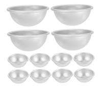 Homoyoyo 12 pièces Moule à Sel de Bain Aluminium de Moules Semi Sphériques pour DIY pour des Boules de Bain et Desserts Moyenne