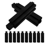 Homoyoyo 12 Pièces Pièce de Poteau pour Bac à Plantes de Balcon, Accessoire pour Bac de Jardin, Plastique Noir, Modulaire, Emboîtable, Support Multicouche, pour Plantation de Légumes
