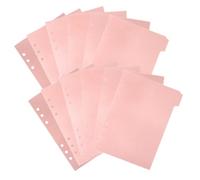 Homoyoyo 12 pièces Séparateurs Amovibles PP Rose Intercalaires pour Cahier et Classeur Onglets Écrits pour Organisation de Documents et