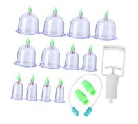 Homoyoyo 12 pièces Ventouses de Thérapie par Ventouse Chinoise Kit Complet Abs Résistant et Épais Aspiration pour Massage Corporel Dispositif de Succion Sûr et Portable