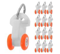 Homoyoyo 120 roulettes pour Rail de Coulisse à Rideaux Double Roue en Plastique et Métal, Accessoires Silencieux pour Rails Coulissants de Fenêtre, Glissières pour Rideaux Électriques,