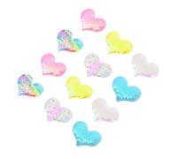 Homoyoyo 12pcs Épingles à Cheveux de Cœur pour Fille Paillettes, Accessoire Coiffure Adorable en Fer, pour Récompense Scolaire et Fête des Garçon et Filles Couleur Aléatoire