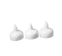 Homoyoyo 12pièces Bougies Flottantes LED Rondes Étanches Décoratives pour Mariage Fête Spa Bain Lumière Blanche Chaude Lot