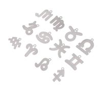 Homoyoyo 12pièces Collier Breloque Acier Inoxydable Douze Pendentifs Constellations Pour Collier Diy