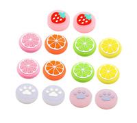 Homoyoyo 14 Pièces Capuchon de culbuteur aux fruits lumineux bouchons de pouce capuchons de pouce de rechange poignées de pouce en silicone Caps de griffe de chat Gel de silice