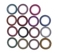 Homoyoyo 14 rouleaux Ruban Adhésif Nail Art Couleurs Bandes Autocollantes Manucure DIY Décoration Ongles Paillettes Auto-adhésif pour Femmes