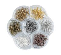 Homoyoyo 140 pièces Crochet Boucles Oreilles Inoxydable pour Fabrication Bijoux DIY Crochets Oreille Ressort et Durables Accessoires Pendants Mix Couleurs Kit Artisanat Femme