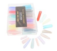 Homoyoyo 144pièces Capsules Carrées Faux Ongles Transparents Longs à Couverture Complète Pour Manucure à Domicile Ongles Artificiels Préformés