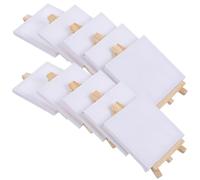 Homoyoyo 15 ensembles Mini Canvas Frames With Tabletop Wooden Easels Small Blank Painting Boards For DIY Art Crafts Safe Rounded Edges Creative Oil And Acrylic Painting Kit