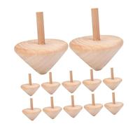 Homoyoyo 15 Pièces Jouets Bois pour Garçon Fille Toupies Bois Robustes et Portables Jouets à Peindre DIY pour Activités Maison et Extérieur