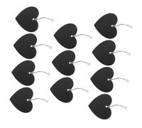 Homoyoyo 15 Pièces Mini Heart Shaped Chalkboard Signs Double Sided Wooden Message Boards With Hanging String For Wedding Party Home Decor And Shop Use
