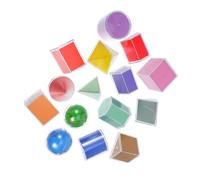 Homoyoyo 15 pièces Modèles Géométriques Translucides Éducatif pour Table Lumineuse Blocs de Formes Mathématiques Enseignement Classe Exploration pour Garçon Fille
