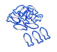 Homoyoyo 15 Pièces Mousquetons Forme Poisson Crochet Sécurité Camping Randonnée Clip Suspendu Bleu Robuste